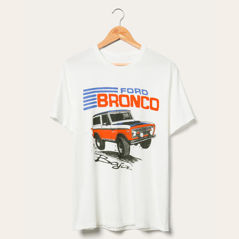 Retro Nostalgic Ford Mustang Off-Road Suit American Casual Small Fresh Men's and Women's Same Style Direct Injection Short-Sleeved T-Shirt