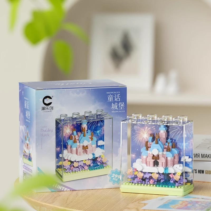 Chao Le Chuang 7345 - 7348 flores interestelares arco iris ramo de flores ensamblaje bloques de construcción juguetes para niños niñas rompecabezas adornos
