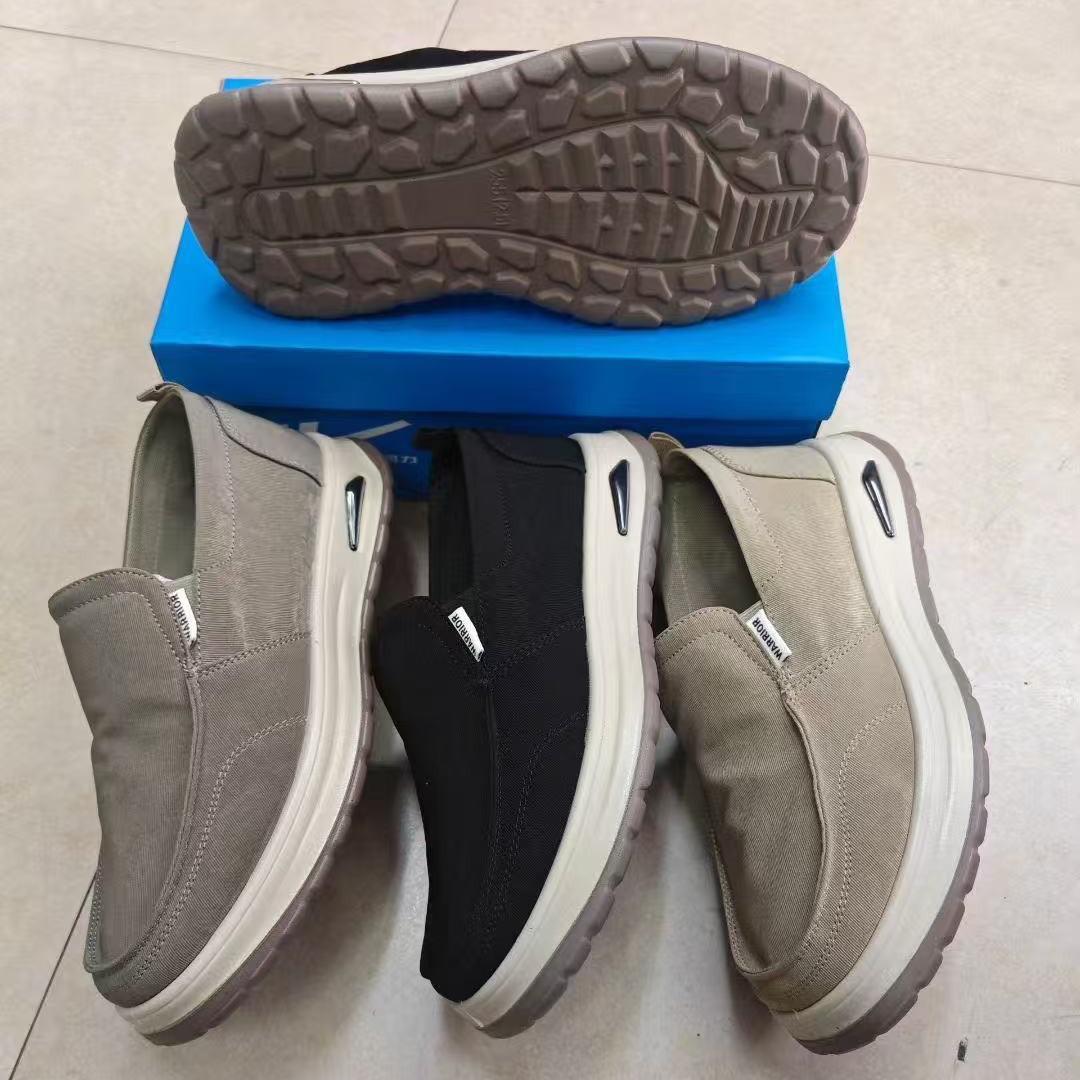 Pull-Back Men's Shoes for Autumn and Winter, Casual Slip-On Shoes, Comfortable and Wear-Resistant, Air-Cushioned, Soft-Soled, Lightweight, Affordable, Wear-Resistant Walking Shoes for the Elderly