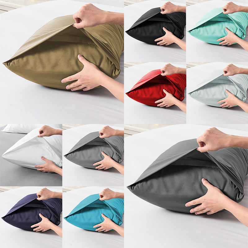 外贸款亚马逊速卖通热销款式枕袋磨毛布枕套多色多尺寸跨境轻定制