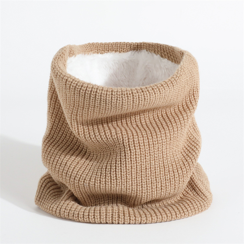2025 New Autumn and Winter Knitted Velvet Scarf to Keep Your Neck Warm and Protect Your Neck from the Cold and Windproof Masked Neck Scarf Pure Color Versatile Scarf