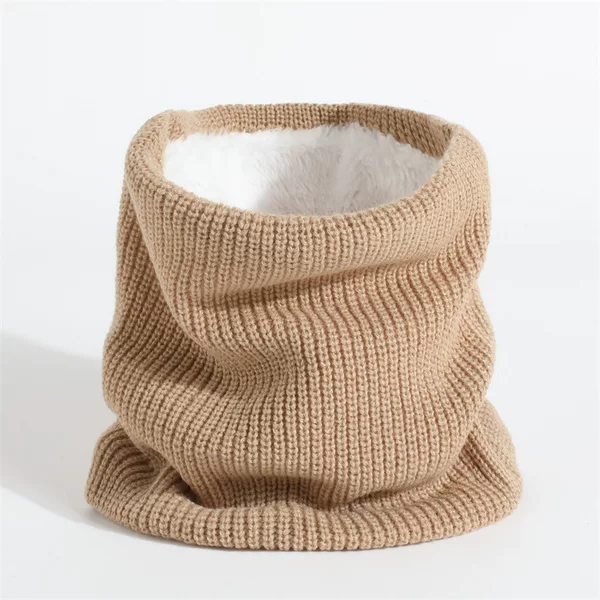 2025 New Autumn and Winter Knitted Velvet Scarf to Keep Your Neck Warm and Protect Your Neck from the Cold and Windproof Masked Neck Scarf Pure Color Versatile Scarf