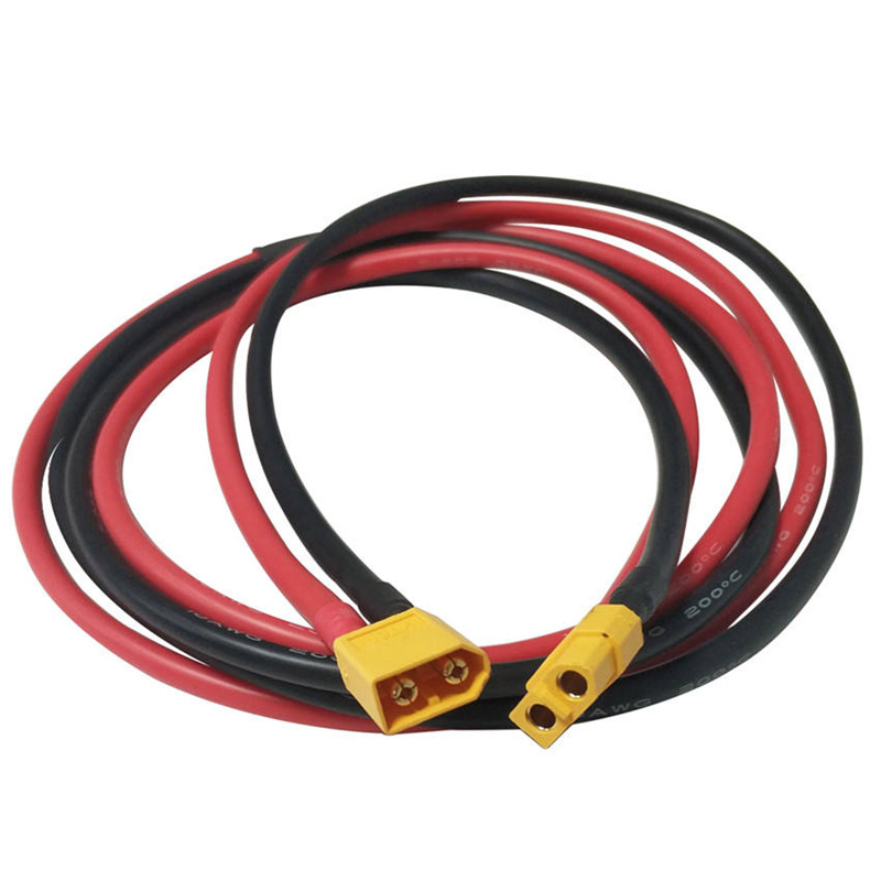 12AWG 실리콘 와이어가 포함된 XT60 수-암 커넥터 1m