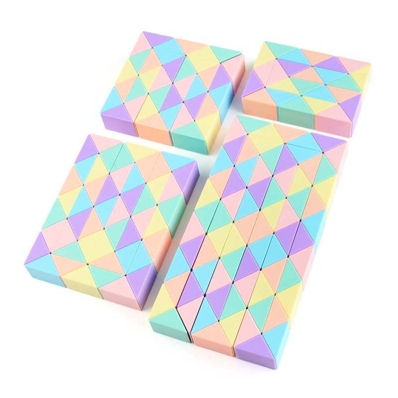 Variedad de exportación transfronteriza regla mágica juguetes educativos de 24 segmentos regla mágica plegable de forma especial serpiente mágica macaron color regla mágica de 72 segmentos