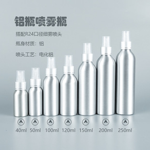 Spot Aluminum Bottle Anodized Aluminum Spray Bottle Cleaner Sunscreen Spray Bottle 40Ml-250Ml Aluminum Can