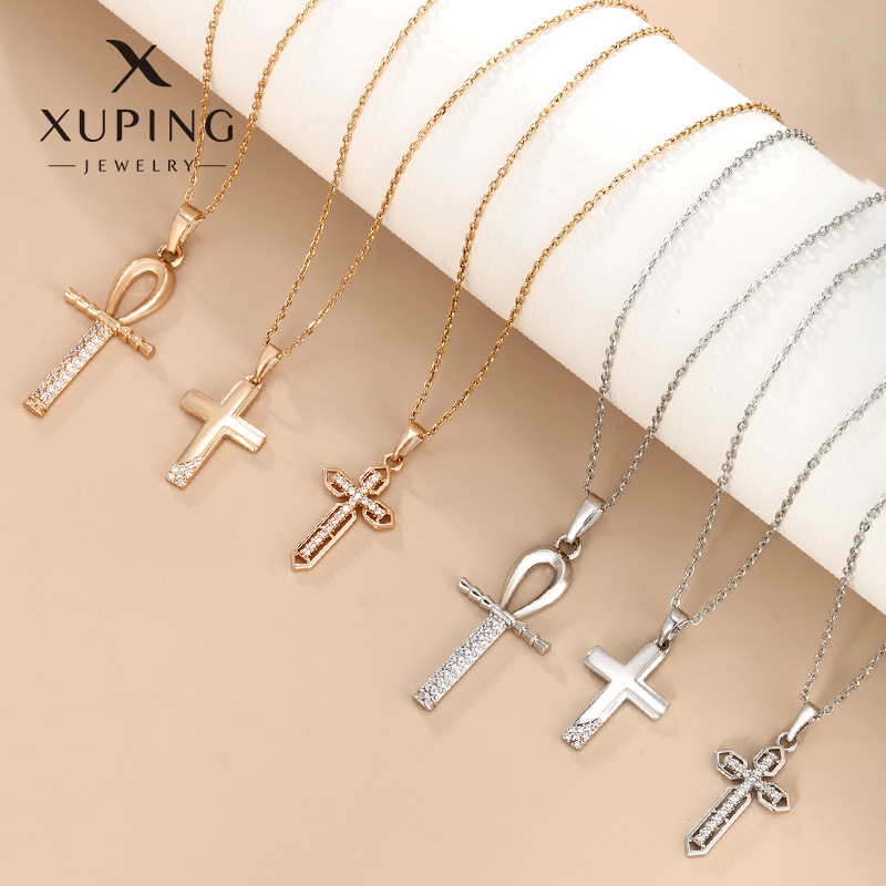 Xuking joyería ins vintage punk Cruz colgante personalizado collar accesorios hombres y mujeres nicho diseño colgante