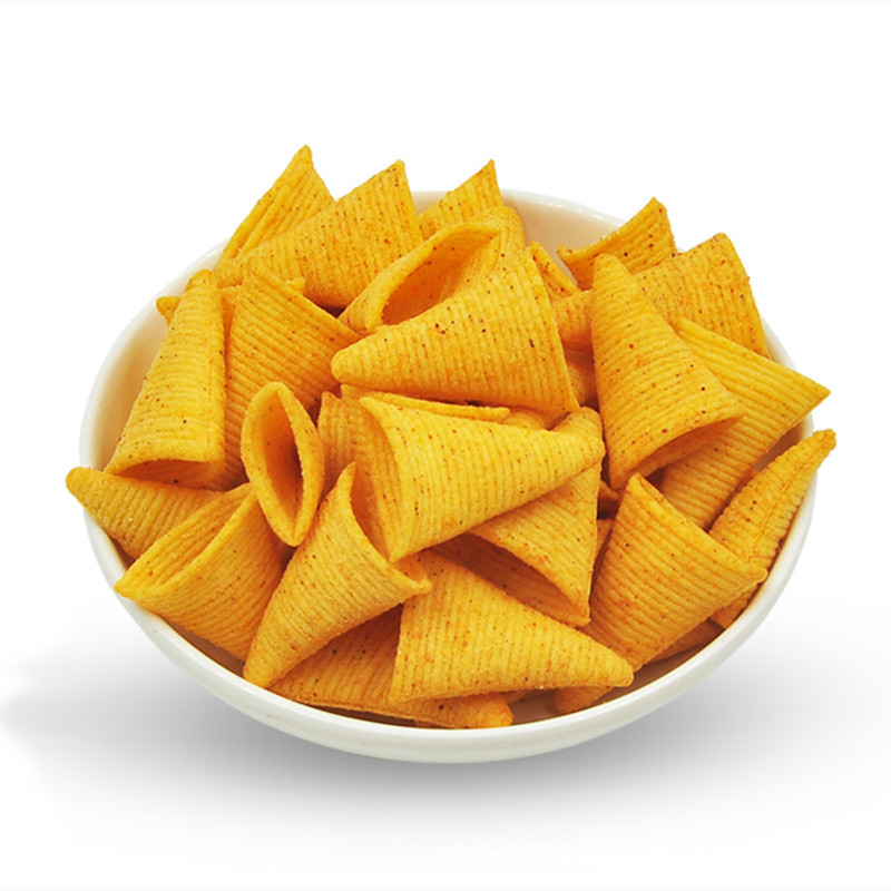 苦荞片亚麻籽烤酥休闲膨化食品生产线虎牙尖角酥加工设备