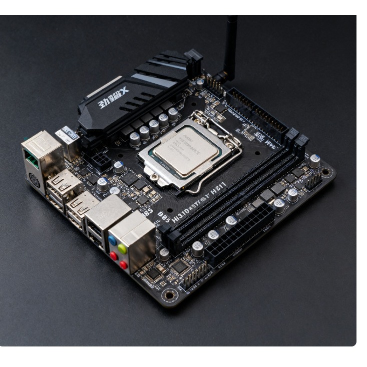 劲鲨 itxb85主板带m2套装h61迷你 1155台式1150主板E3B85Mi白+网