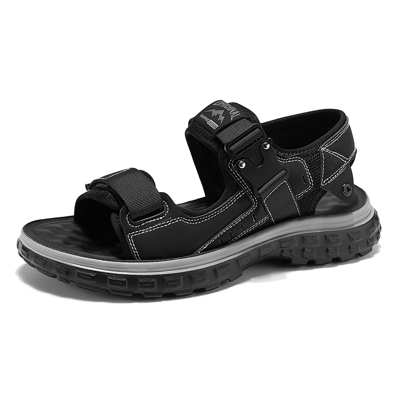 Sandalias romanas para hombres verano 2025 nuevo tipo de neumáticos antideslizantes con suela gruesa Velcro 2 - en - 1 sandálias de playa