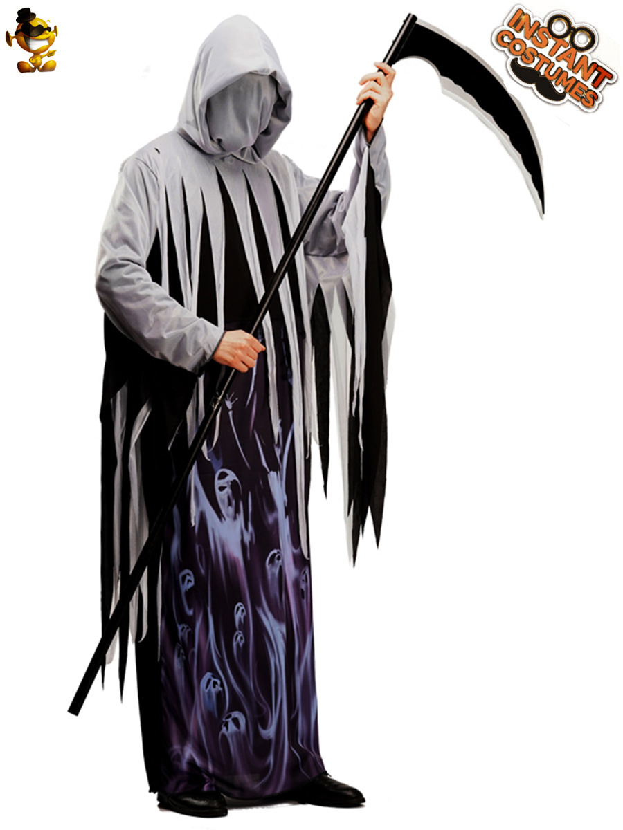 Halloween hombres adultos muerte Soul Reaper cos traje muerte etapa rendimiento traje juego de rol traje