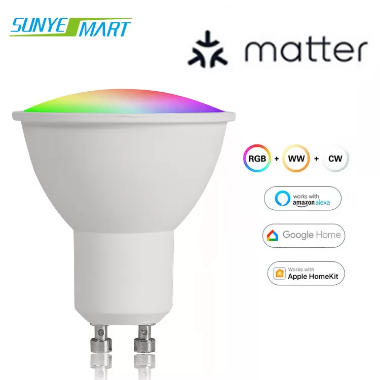 matter 智能GU10 HoKit alexa  谷歌home 智能音箱语音控制七彩灯