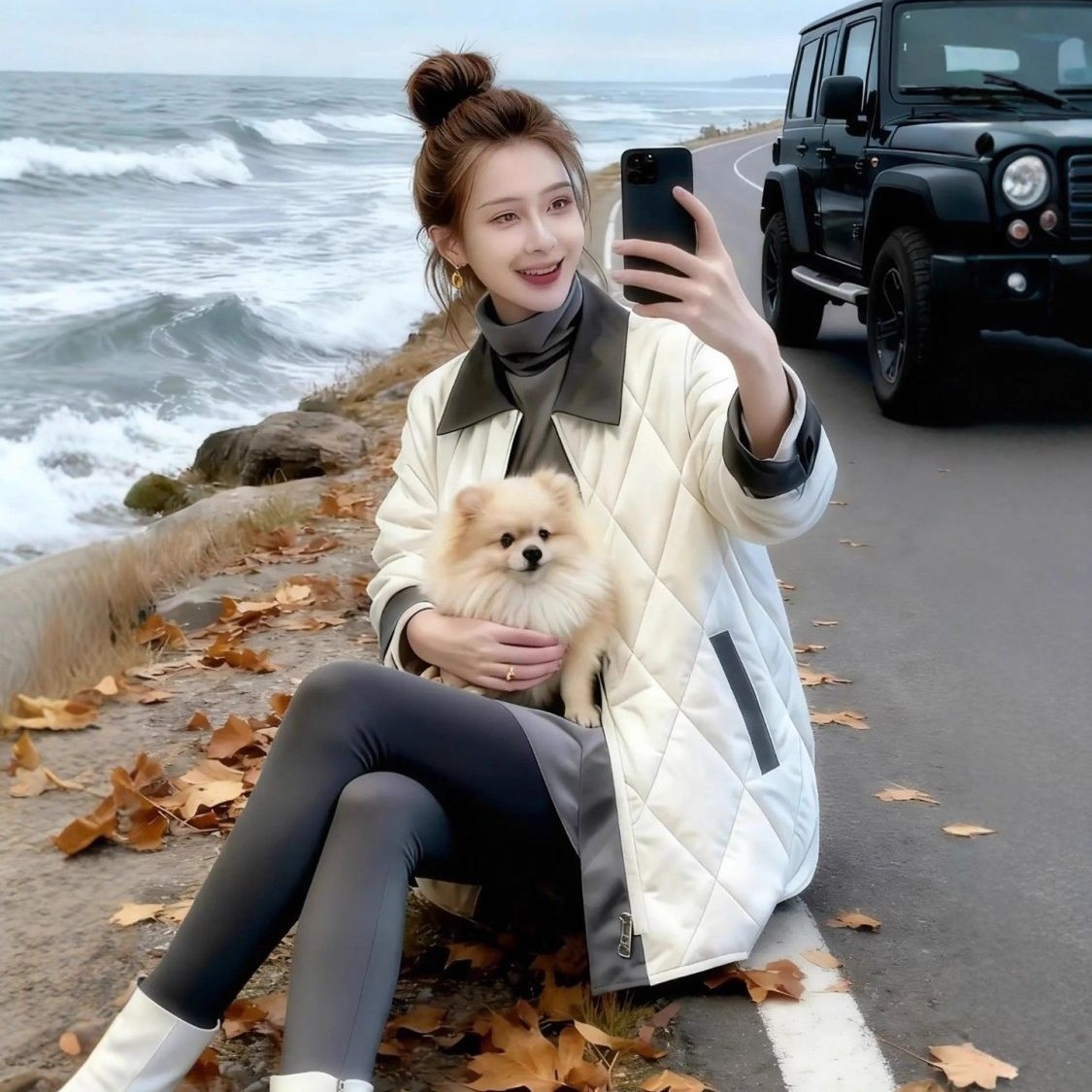 今年流行中长款棉服女款2025新款秋冬大码巨好看菱格夹棉外套棉衣