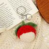 Fruit woven keychain suitable for photo sessions, cute accessory, pendant for beloved, transport