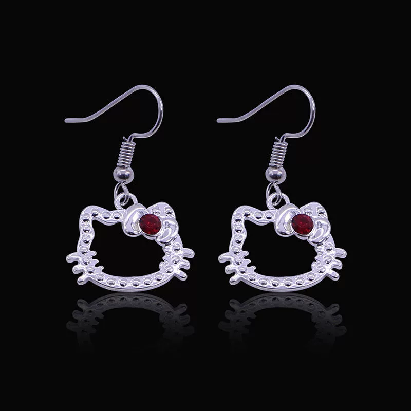 Ювелирные изделия из ruby, ожерелье и браслет, цепь, модный мультяшный металлический набор в европейском стиле, набор из 3 предметов