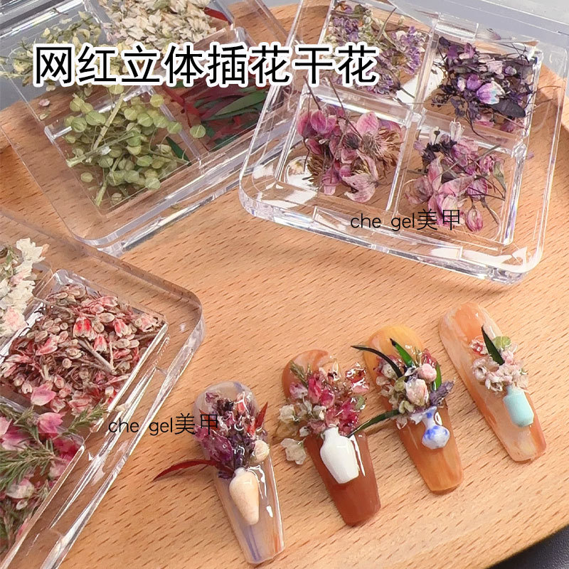 Three dimensional Japanese retro nail decoration handmade…