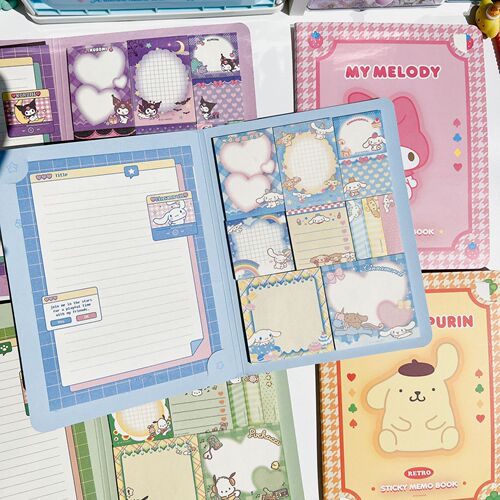 Cinnamon Dog Note Sticker Combination Note Pad Cute Post-it Note N Times Sticker Cartoon Account Notepad Kuromi