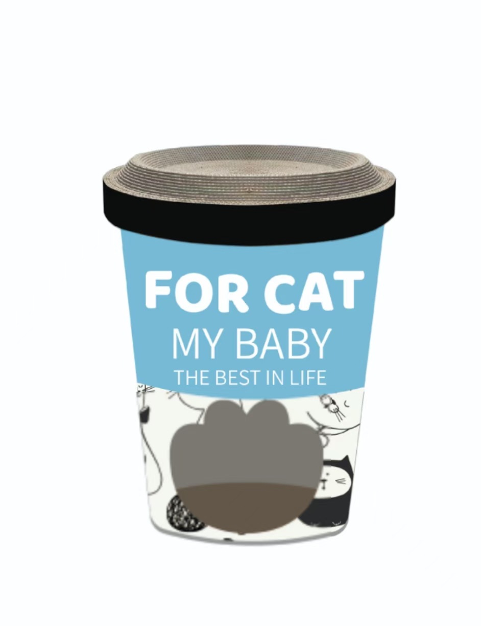 Wholesale cuatro estaciones generales gato gato gato agarrar tablero de té de leche barril de papel corrugado doble capa gato villa garra de molienda no desgaste