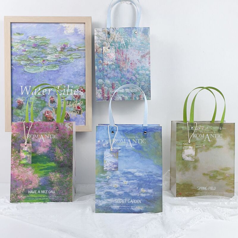 High-End Ins-Style Plastic Tote Bag at Special Price, Medium-Sized, Cute and Fresh Design, Gift Bag