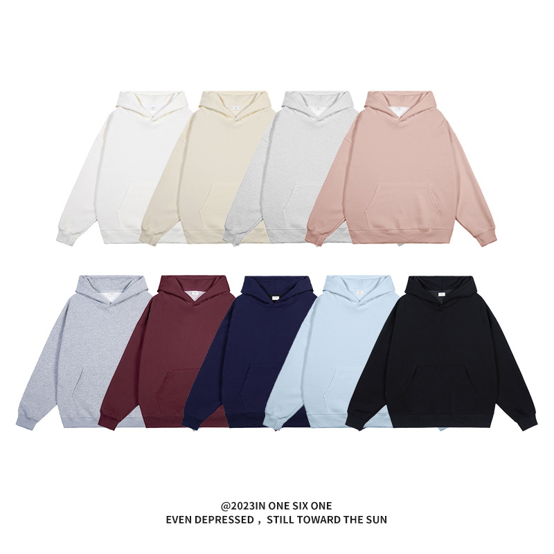 Autumn and Winter 420g silver fox velvet thickened hooded sweater women's fashion brand loose pullover hoodie versatile couple coat top
