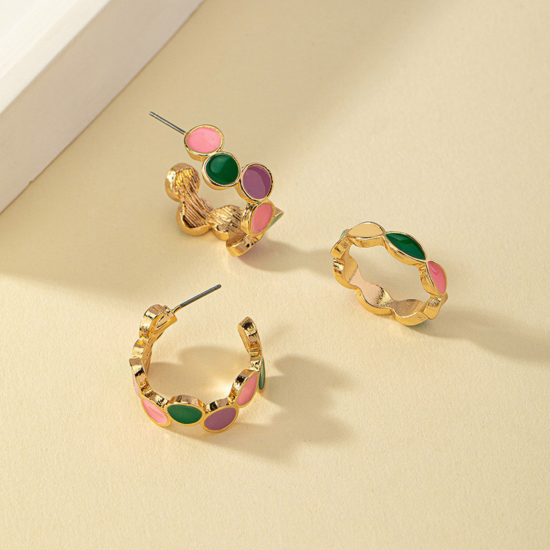 Simple Style Round Alloy Wholesale Rings Earrings display picture 7