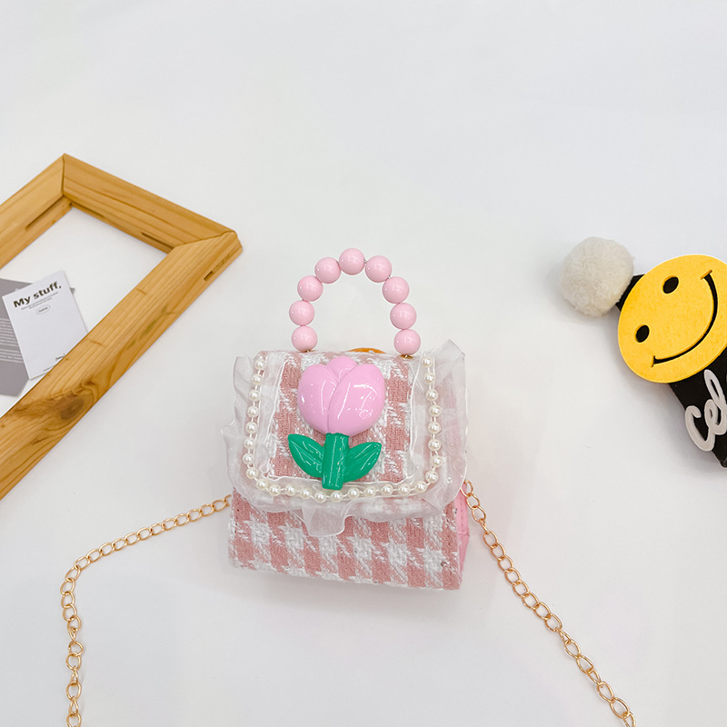 Bolso de los niños de otoño e invierno Nueva Moda Perla Chica bolsa de mensajero linda princesa niña bebé estilo Exterior cambio bolsa de accesorios