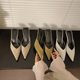 New Skinny Pointed Thin Heel V-Mouth Mueller High Heel Elegant Baotou Half Slippers for Women