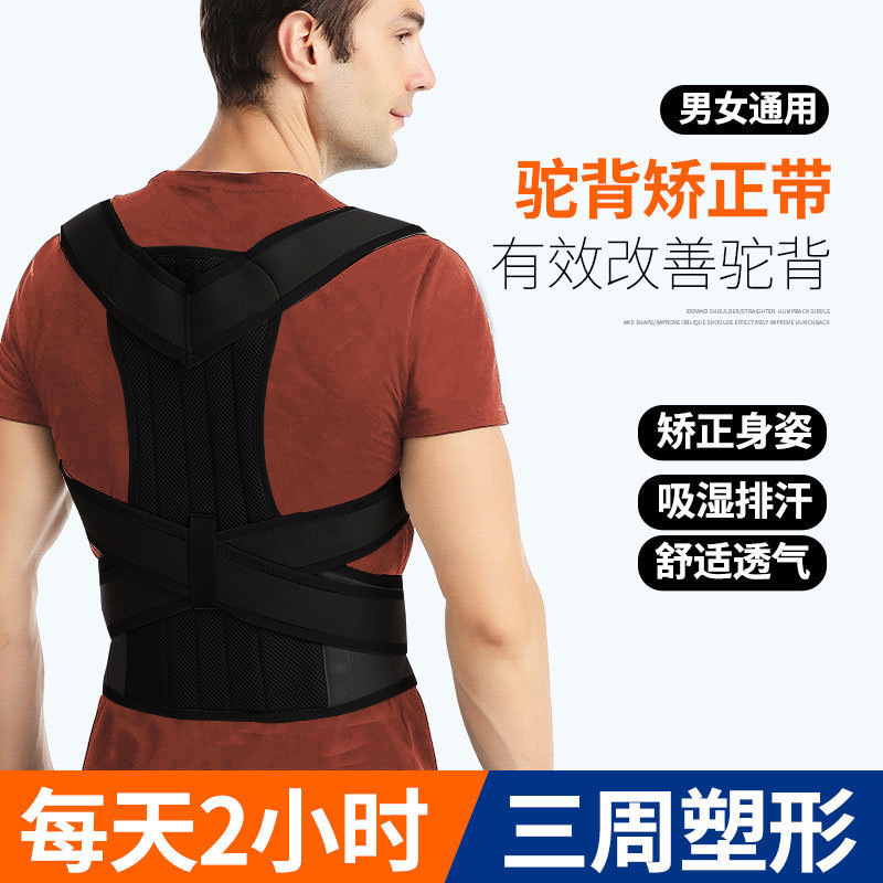 背中佳是正器成人背中固定帯男女姿矯正帯支持板猫背矯正帯を含む|undefined