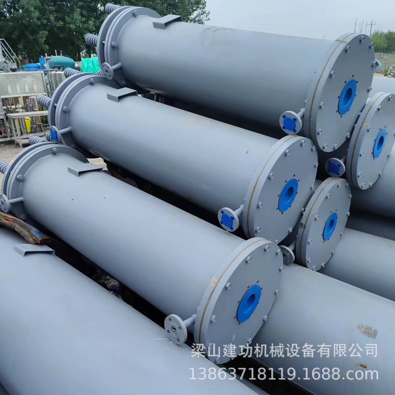 二手出售列管式石墨冷凝器 化工制药用冷凝换热器 钛材冷凝器回收