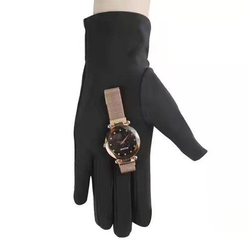 Black Jewelry Glove High-Elastic Spandex Nylon Clock Craft Performance Glove Jewelry Shop Assistant Luxury Brand Special Use
