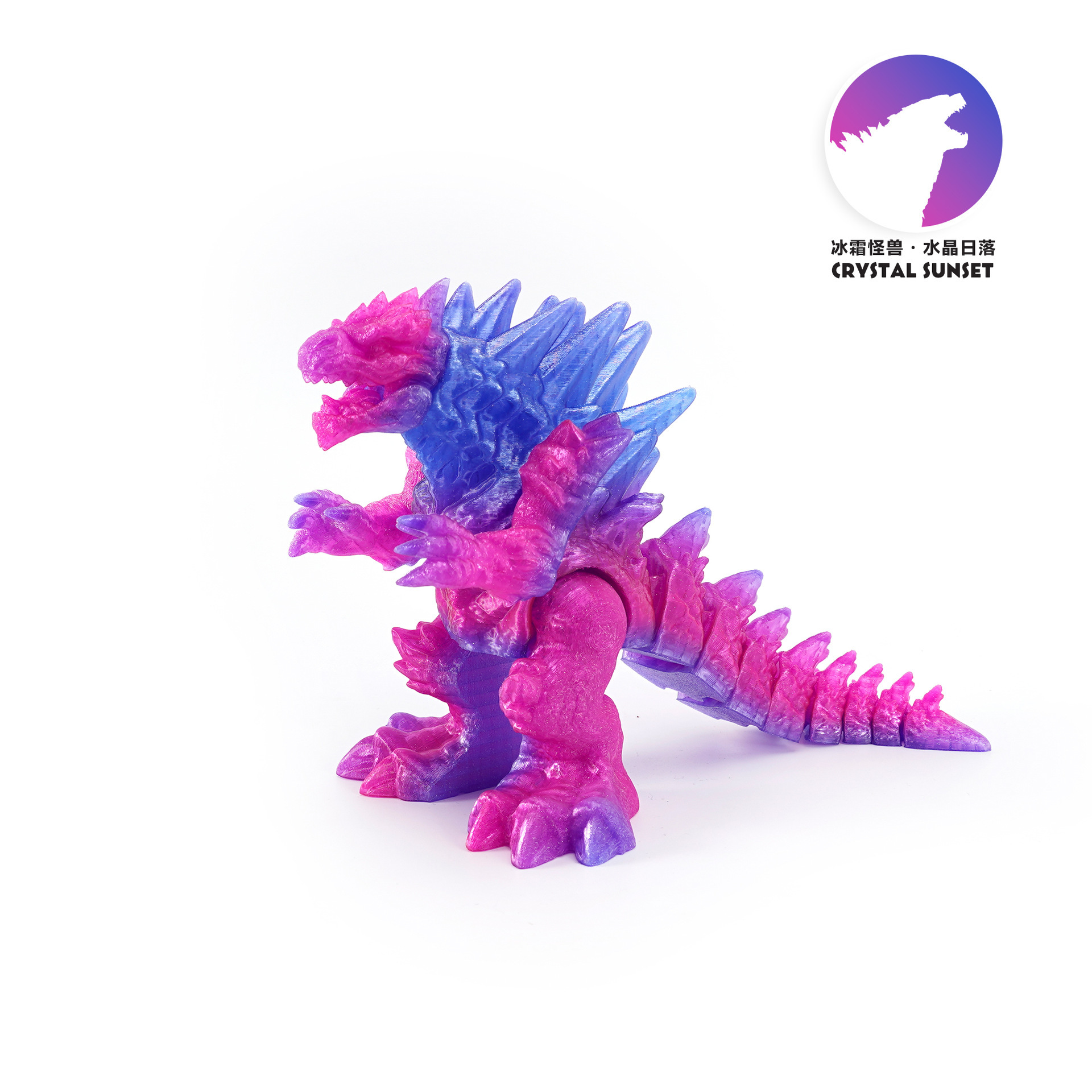 Impresión 3D nuevo estilo transfronterizo Frost Godzilla decoración de escritorio mano regalos para niños juguetes de impresión 3d