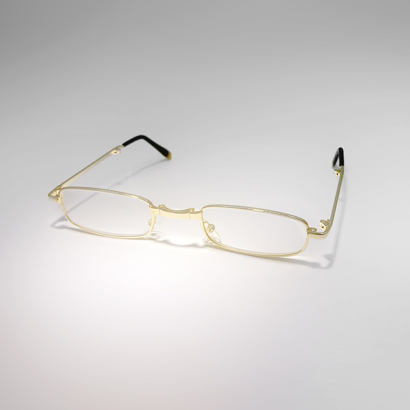 Moda de alta calidad gafas de edad media y vieja lente de alta definición anti-luz azul pequeño vidrio portátil plegable gafas de edad