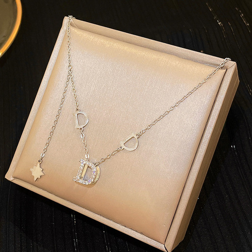 Baroque freshwater pearl necklace light luxury luxury love butterfly necklace fashionable temperament jewelry wholesale