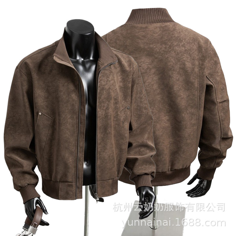 Tiktok American Motorcycle Style Stand Collar Tie-Dye Jacket Cotton Coat Men's Autumn Trendy Loose Leather Jacket Couple's Baseball Jacket Tiktok American Motorcycle Style Stand Collar Tie-Dye Jacket Cotton Coat Men's Autumn Trendy Loose Leather Jacket Couple's Baseball Jacket