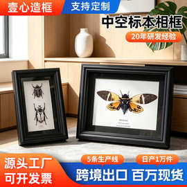 立体中空相框木质蝴蝶标本框摆台自制干花diy手工创意挂墙画框