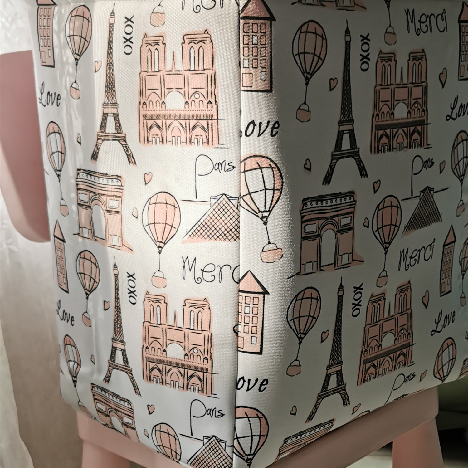 New Product Pink Iron Tower Thickened and Enlarged Storage Bucket Round Basket Durable Canvas Cross-border Dropshipping Yoga Mat Storage Bucket