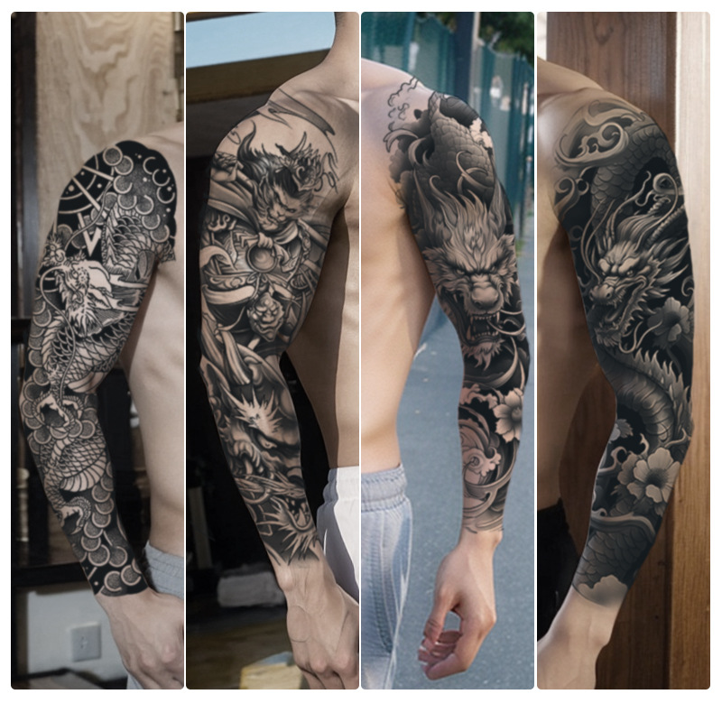 Brazo de flor de brazo completo Parche de tatuaje a base de hierbas Hombres y mujeres Jugo de larga duración impermeable Sentido avanzado no reflectante Nuevo estilo 2025
