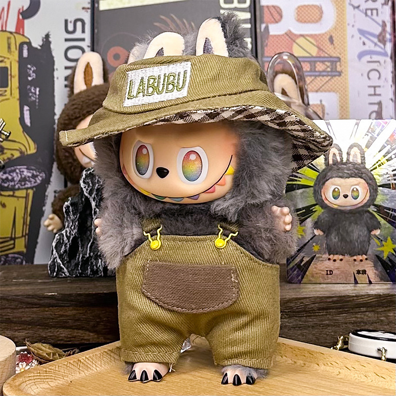仅衣服适用一二三代Labubu拉布布前方高能17厘米15cm毛绒玩偶娃衣|undefined