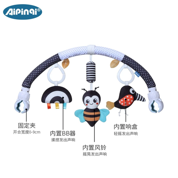 Black and white bee car clip