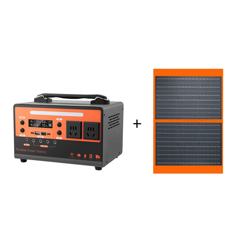 跨境热销 便携户外移动电源600WH600W+100W太阳能折叠板套装|undefined