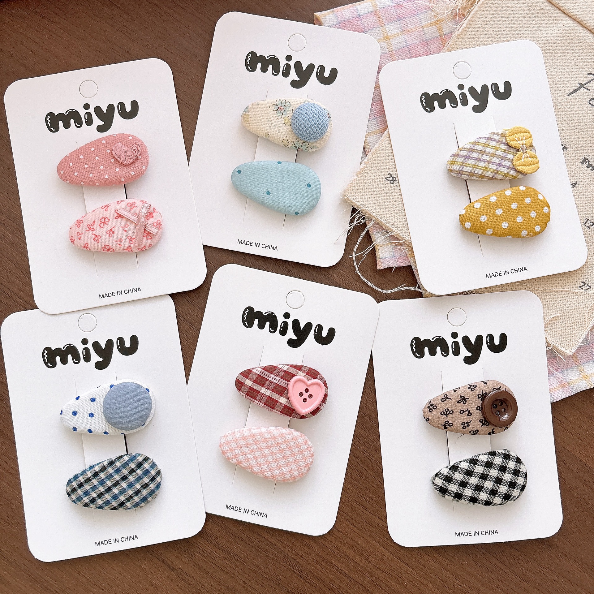 Korean-style Sweet Small Fabric Children's Water Drop Bb Clip...