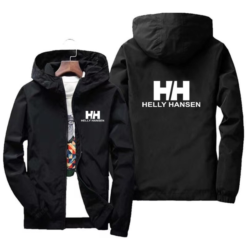 Fashion Men's Zipper Jacket Spring and Autumn Coat Fashion Thin Sports Casual Hooded Jacket Logo Production