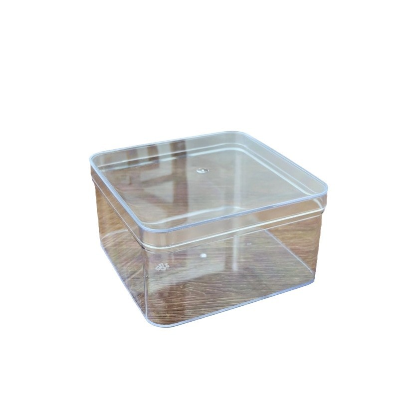 Caja de embalaje cuadrada sellada transparente Mousse lasana caja de galletas tilamisu caja de leche de soja PS caja dura