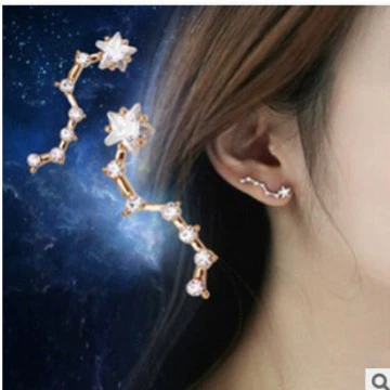 Серьги Huailang «Большая Медведица», позолоченные, корейский стиль, 6 см