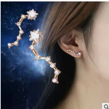 Серьги Huailang «Большая Медведица», позолоченные, корейский стиль, 6 см