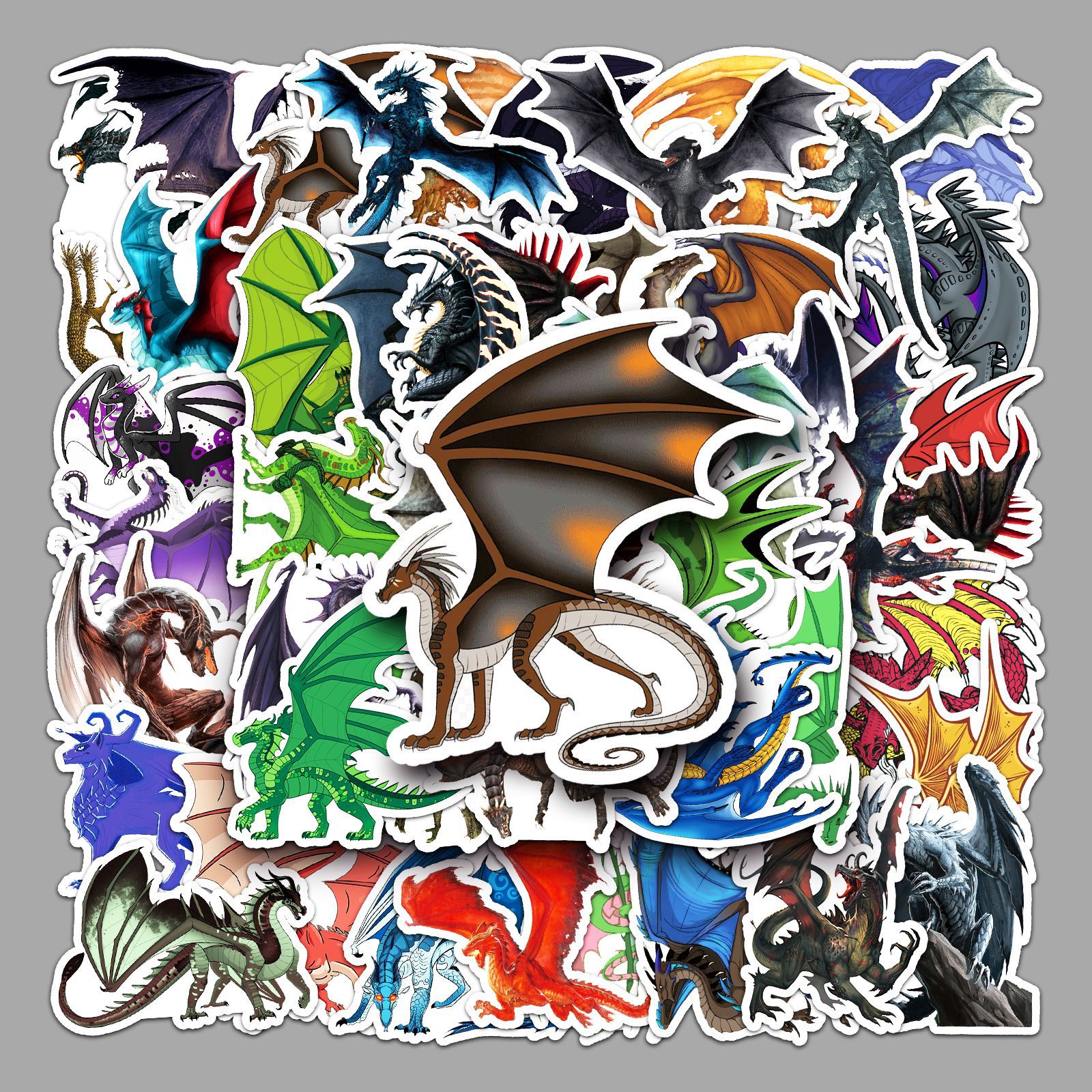 50 Zhang Long Graffiti Stickers Personalized Cross-border Cool Animal Stickers DIY Skateboard Mobile Phone Luggage Stickers Waterproof