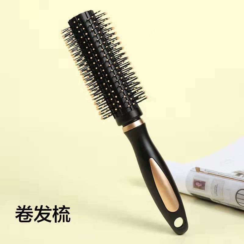 家用卷发梳子男女气垫气囊按摩梳排骨梳可爱内扣造型美发圆筒滚梳|undefined