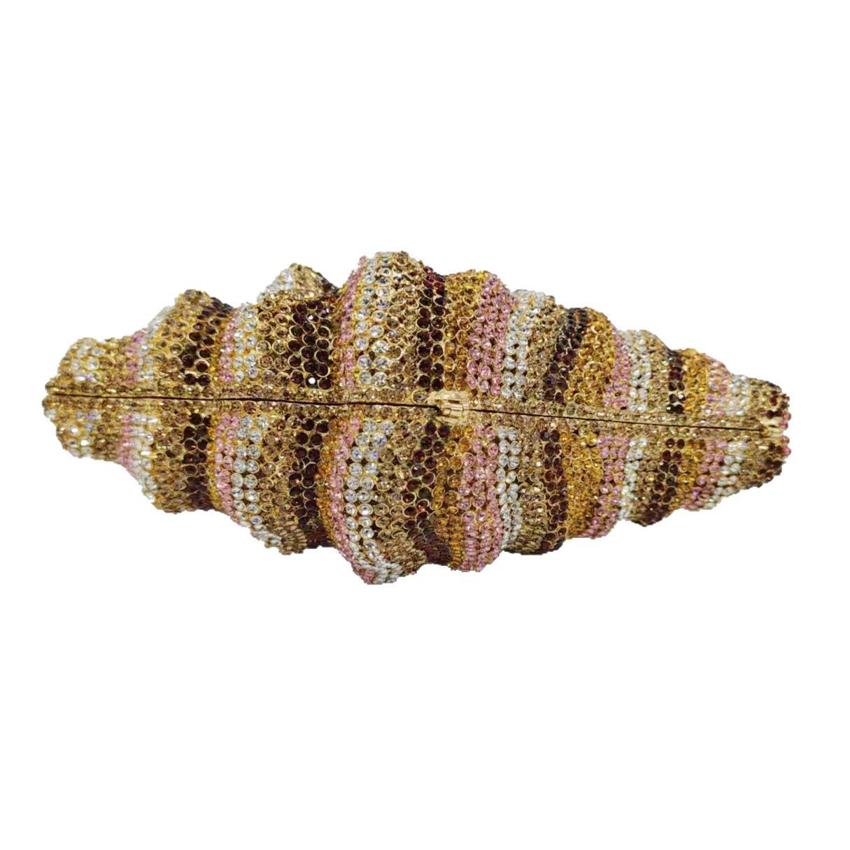 Seleccione estrictamente Shell Conch Stone Bag conchas conchas diamantes bolsas de cena diamantes bolsas de mano de mujer