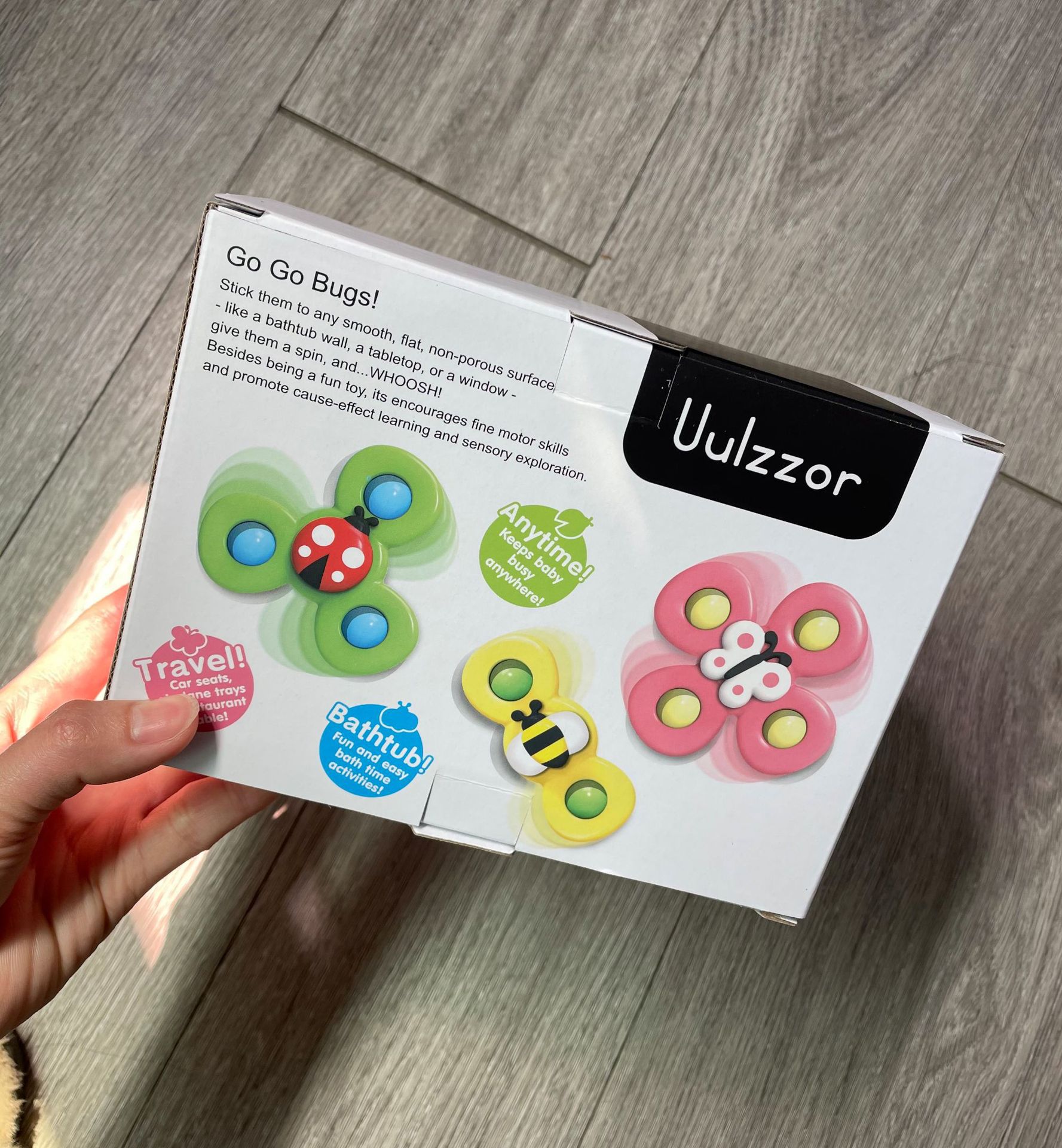 国境を越えて人気のある吸盤転楽昆虫がベルを鳴らして赤ちゃんが蒙氏の早教玩具ジャイロメーカーの卸売りをなだめる