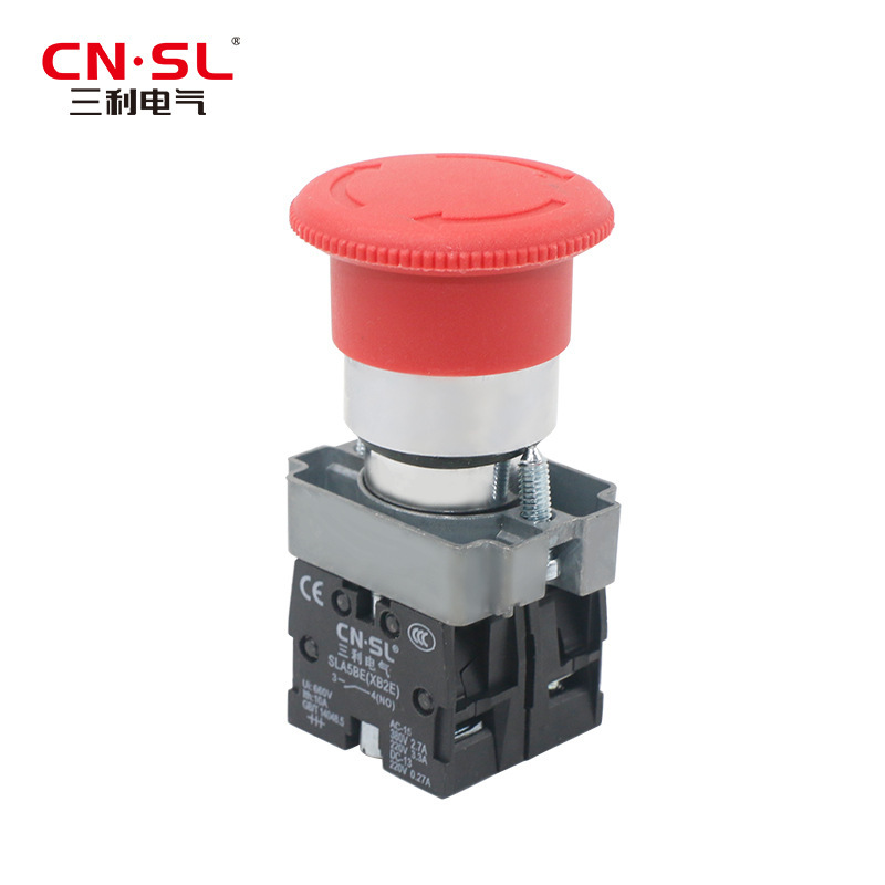 三利急停按钮开关SLA5BE-11ZS XB2旋转复位蘑菇应急电源故障停止