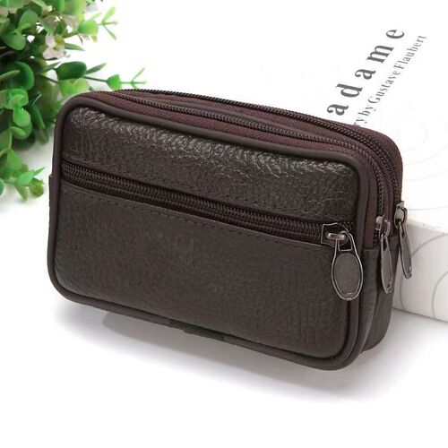 Cowhide mobile phone bag waist bag men's belt mobile phone bag 67-inch genuine leather mobile phone case for elderly people working on the construction site hanging on the waist